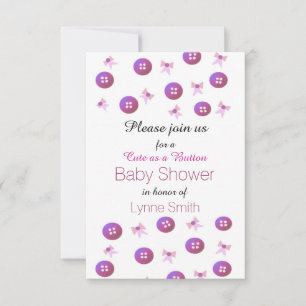 Curar como una invitación de Baby Shower de botón