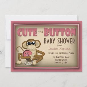 Curar como una invitación de Baby Shower rosada co