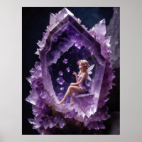 Curar cristales contra el arte de la pared de hada
