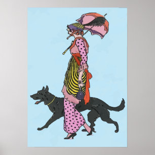 Curar la señal de su perro, añadir texto, poster