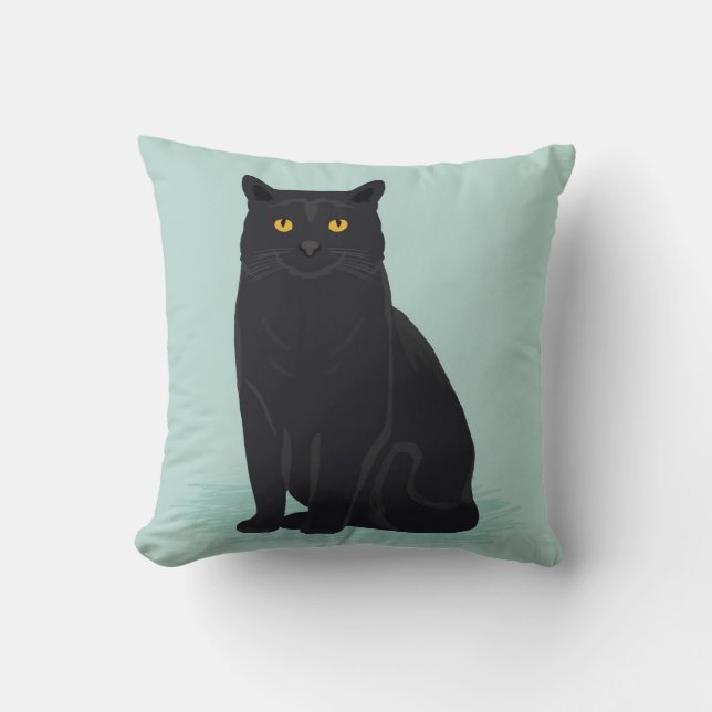 Cure Black Cat decoración de almohadas gatitos reg (Anverso)