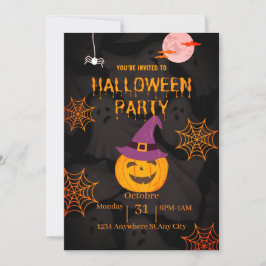 Cure calabaza Halloween fiesta Invitación