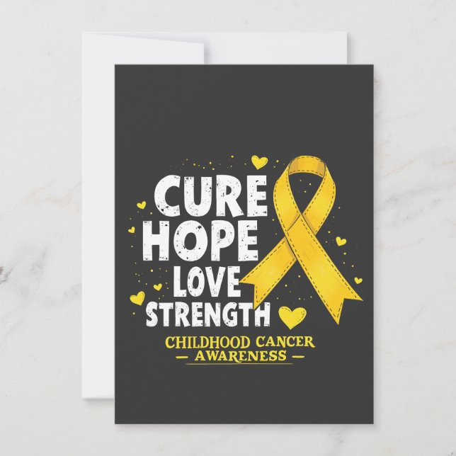 Cure Hope Love Strenght Children Cancer Awareness (Anverso)