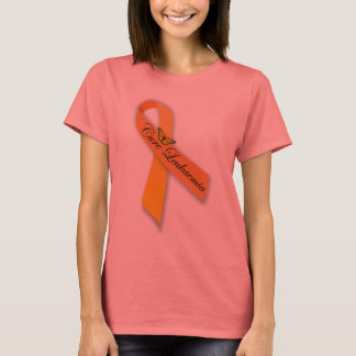 Cure Leukemia Naranja Ribbon Mariposa Camisa