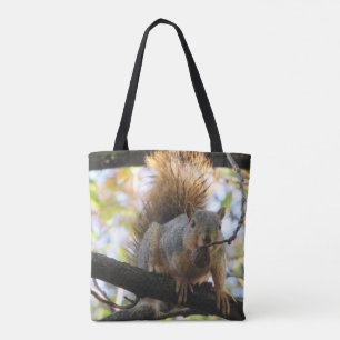 Curiosa ardilla Doble cara Doble Bolsa de Tote