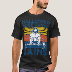 Curiosa camiseta de gimnasia santificada se gana t