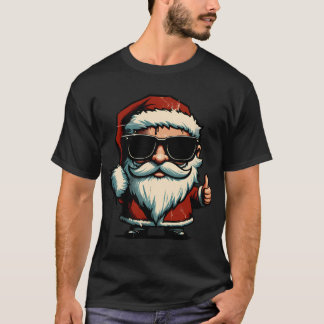 Curiosa camiseta de moda de Santa Claus Retro