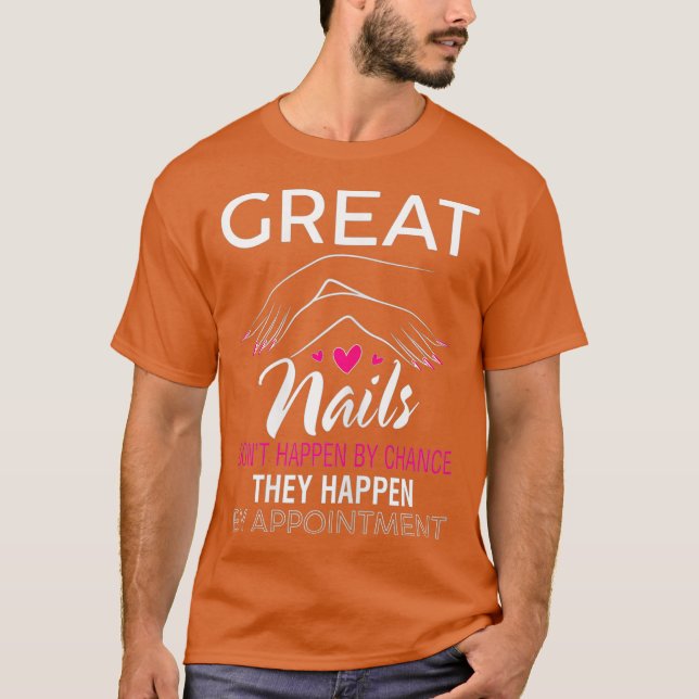 Curiosa camiseta de Nail Tech con gran uña que no  (Anverso)