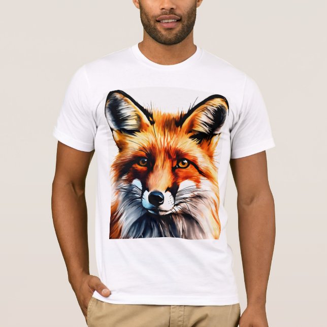 Curiosa camiseta de Peeking de Fox Rojo (Anverso)
