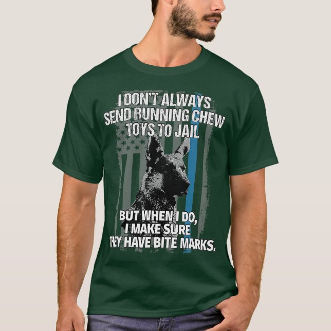 Curiosa camiseta de perro de la unidad K9 de la po (Anverso)