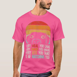 Curiosa Camiseta De Perro Retro Tee Te Vigilará