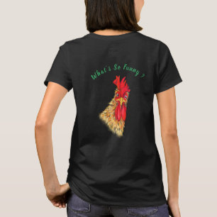 Curiosa Camiseta De Rooster Sorprendida - Texto Pe
