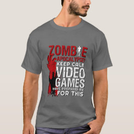 Curiosa camiseta zombie apocalypse grunge para jug
