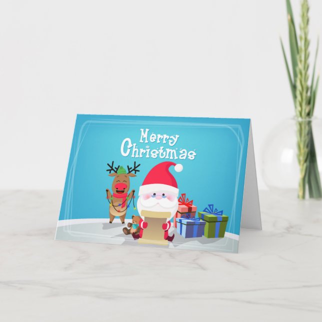 Curiosa Feliz Navidad Santa Rina Personalizada (Anverso)
