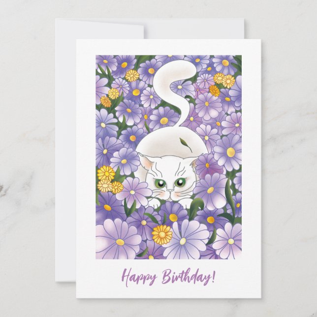 Curiosa tarjeta de felicitaciones por cumpleaños a (Anverso)