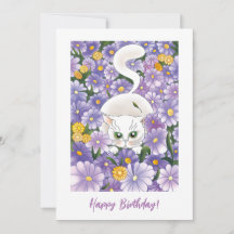 Curiosa tarjeta de felicitaciones por cumpleaños a