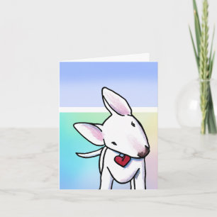 Curiosa tarjeta de Terrier del Toro Blanco