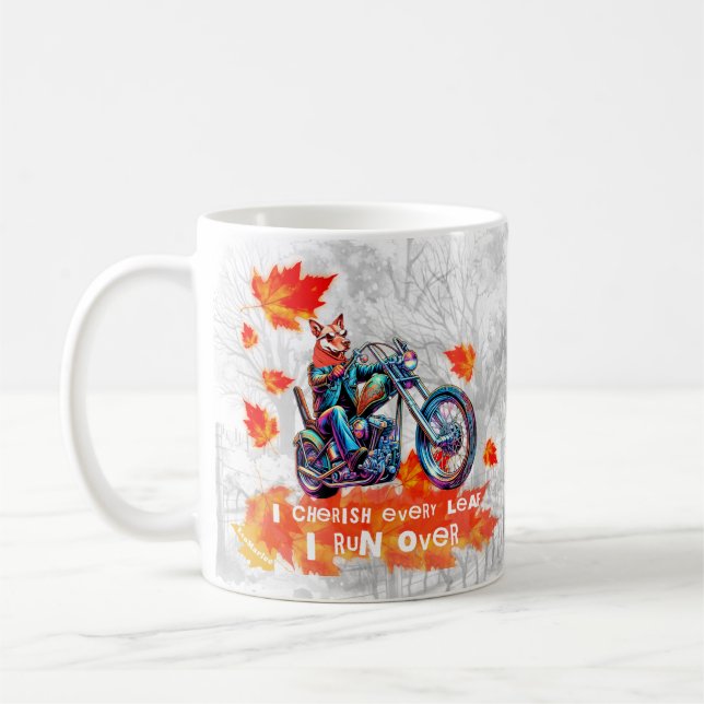 Curiosa taza de café que amo cada gris hoja (Izquierda)