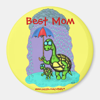 Curiosas tortugas lindas mejor diseño de imán mamá