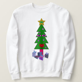 Curioso árbol de navidad suéter feo