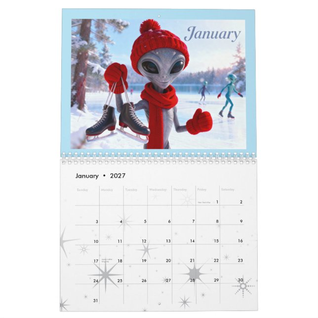 Curioso calendario retro para extranjeros - Aliení (Jan 2027)