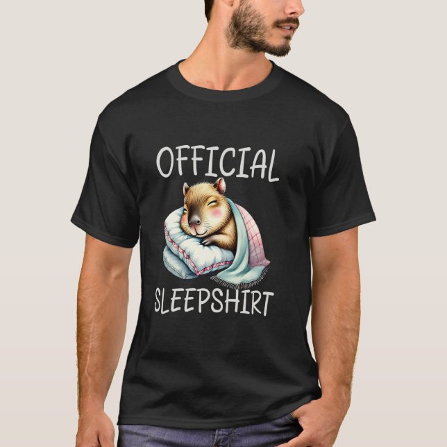 Curioso capibara camisa oficial de dormir noche (Anverso)