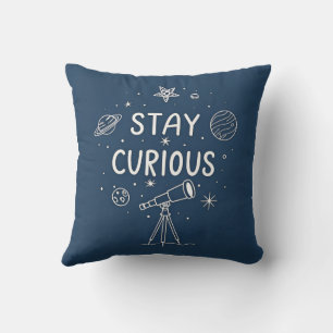 Curioso cojín y almohada de exploración espacial