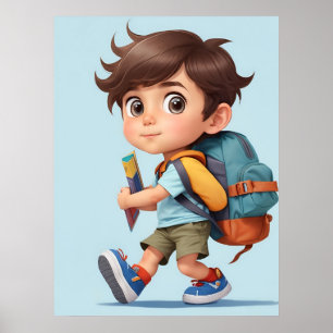 Curioso cómico aprendiendo aventuras de arte de IA