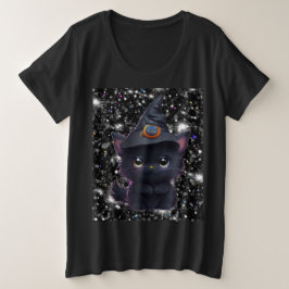 Curioso gato negro de Halloween