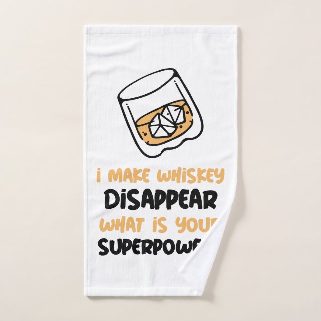 Curioso hago que Whiskey desaparezca (Toalla de mano)