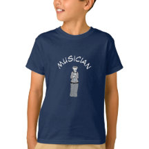 Curioso músico Personalizado moderno camiseta