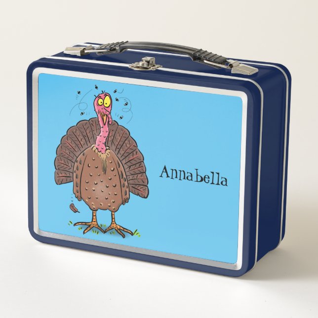 Curioso pavo de corral marrón con personalizado de (Anverso)