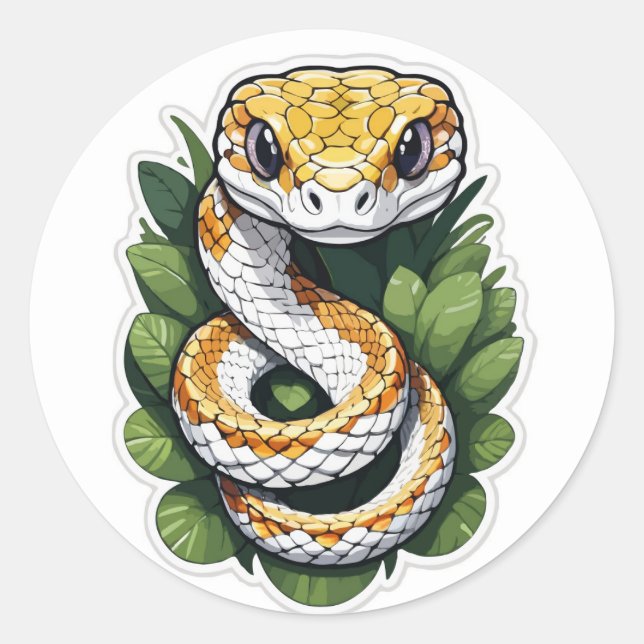 Curioso Pegatina Python - Una sorpresa resbaladiza (Anverso)