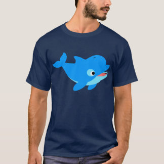 Curioso Personalizado delfín camiseta