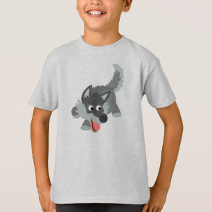 Curioso Personalizado Lobo, una camiseta para niño