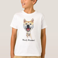 Curioso Shiba Inu Perro Niños Camiseta