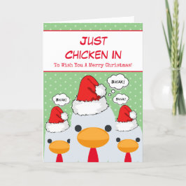 Curioso, solo pollo en Feliz Navidad
