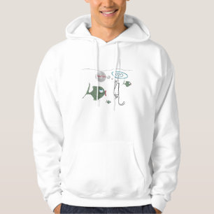 Curioso sudadera encapuchada de los hombres de pes