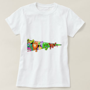 Curiosos Aliens Graciosos Camiseta