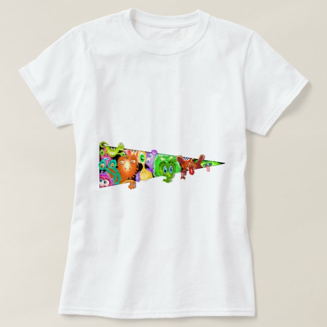 Curiosos Aliens Graciosos Camiseta (Diseño del anverso)
