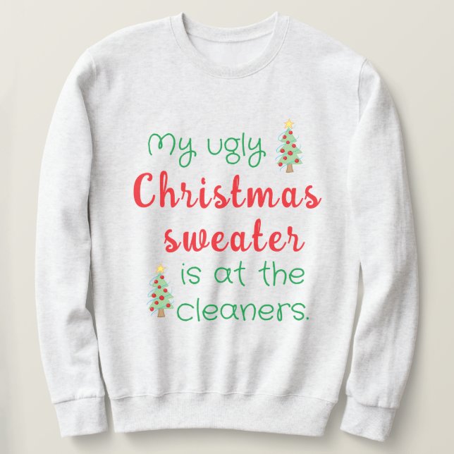 Curiosos Navidades Sweater Tree Sweatshirt (Anverso del diseño)