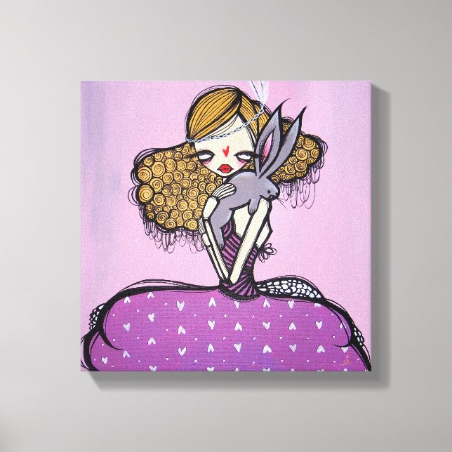 ¡Curiouser y Curiouser! Lienzo envuelto, 12"x12" (Anverso)