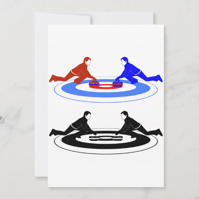 Curling invitaciones de los jugadores (Anverso)