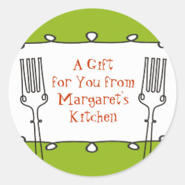 Curly horcas pegatina de etiquetas de regalo de co