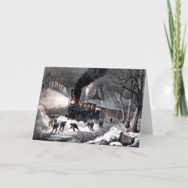 Currier e Ives - Tarjeta de saludo - Snowbound
