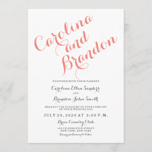 Curso clásico de corales Invitación a la boda eleg