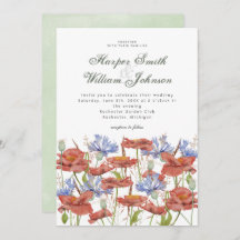 Curso de agua flores hierba invitación a boda