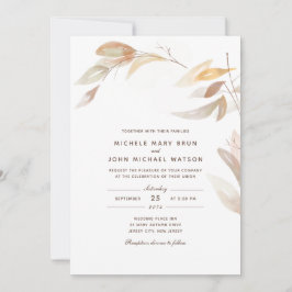 Curso de agua Sucursal de otoño Invitación a matri