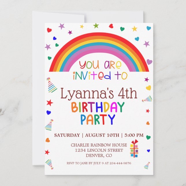 Curso de arcoiris 4ª invitación a la fiesta de cum (Anverso)