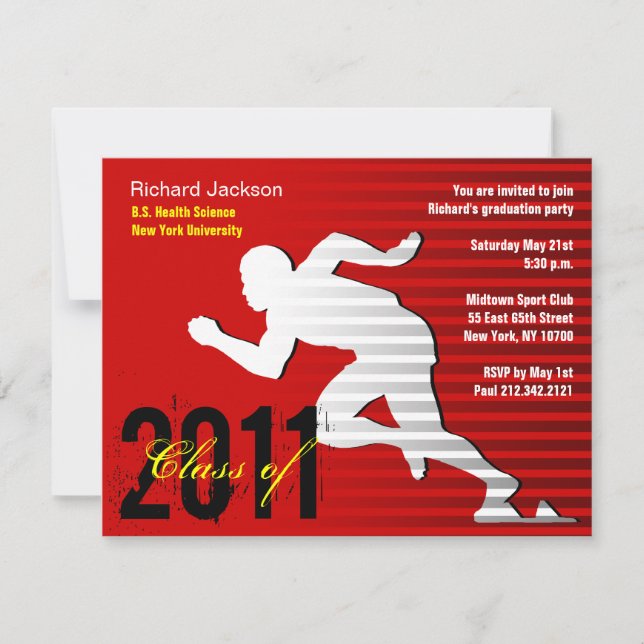 Curso de invitación a fiesta deportiva de graduaci (Anverso)